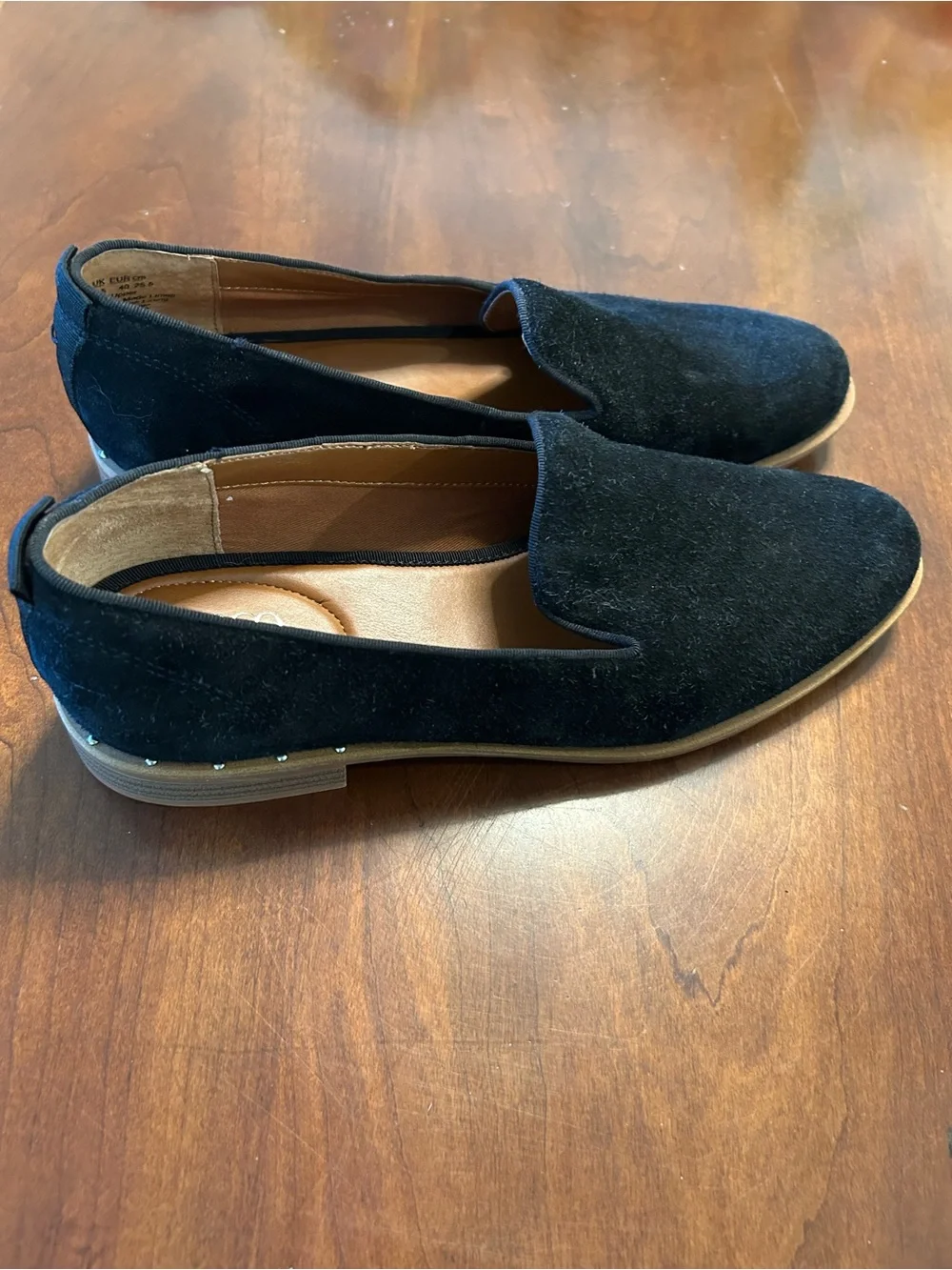 Franco Sarto Women's Black Suede Slip-On Loafers